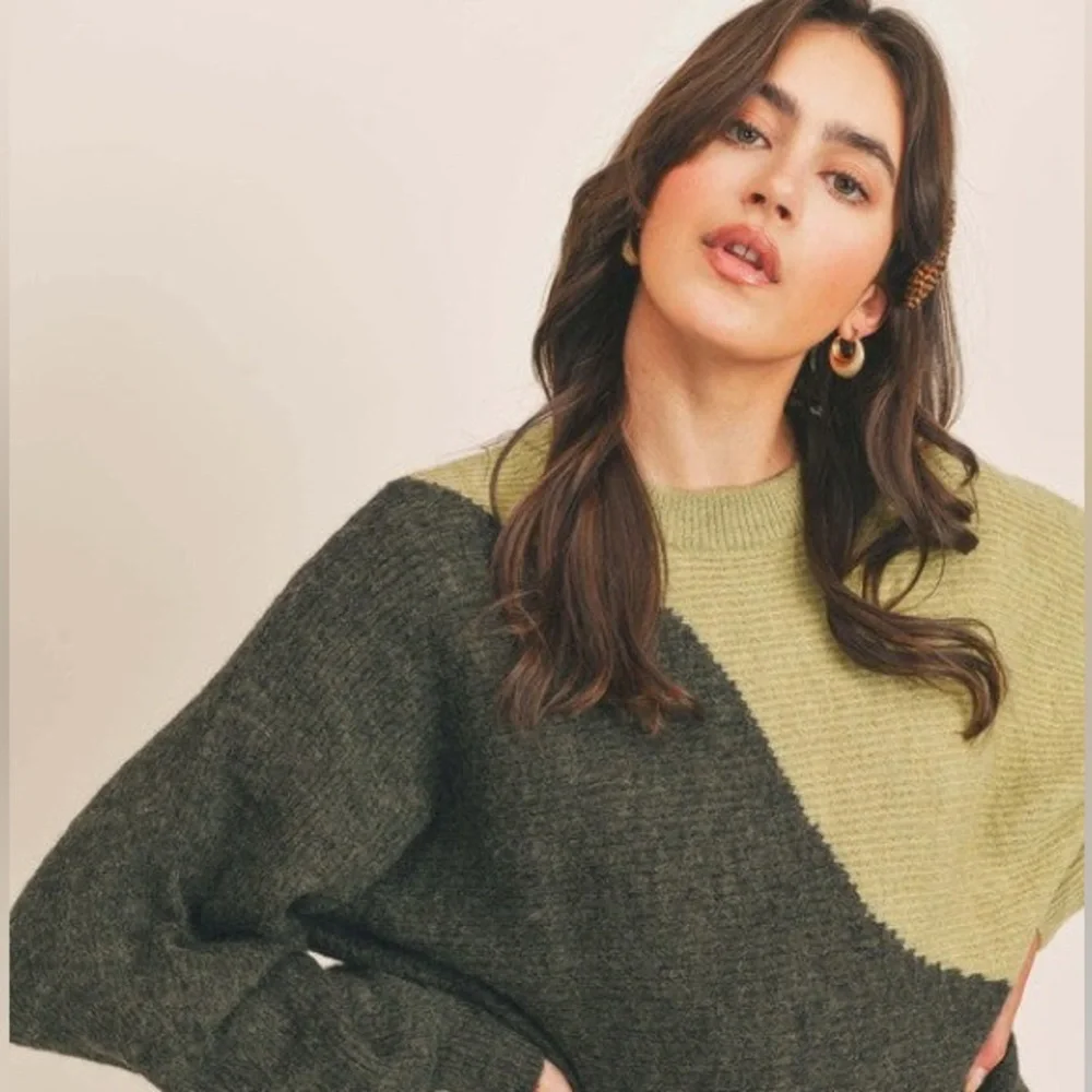 Lush Color Block Sweater - Picture 2 of 6